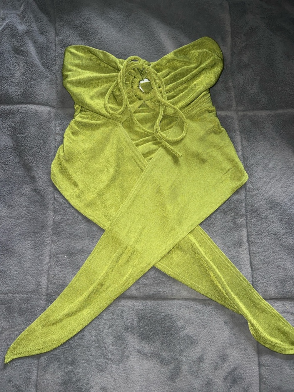 Princess Polly Lime Green Wrap Halter Top